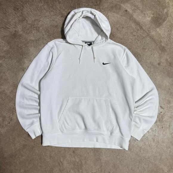 White Nike Mini Swoosh Hoodie - Picture 1 of 7